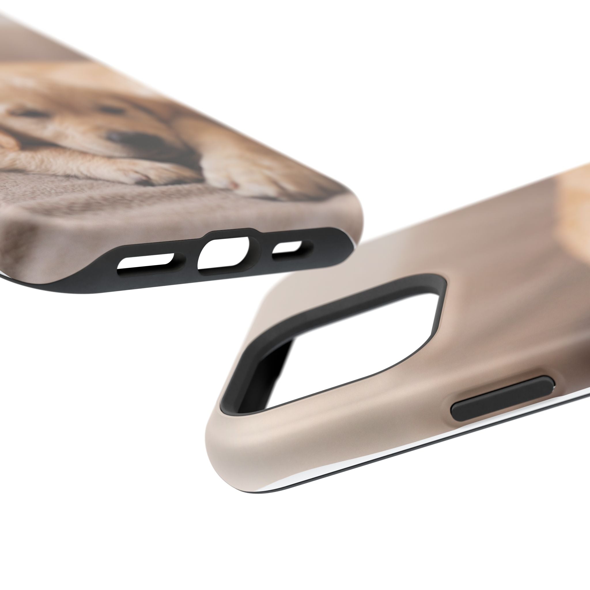 Golden Retriever Puppy Phone Case — Impact-Resistant Wireless Charging Cover