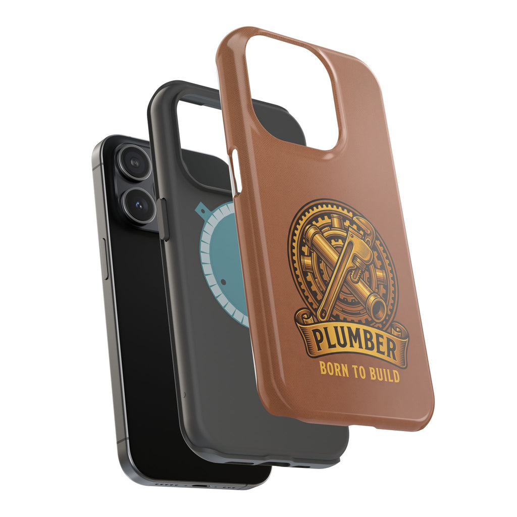 Plumber Born to Build Phone Case — Badge Wireless Charging Cover