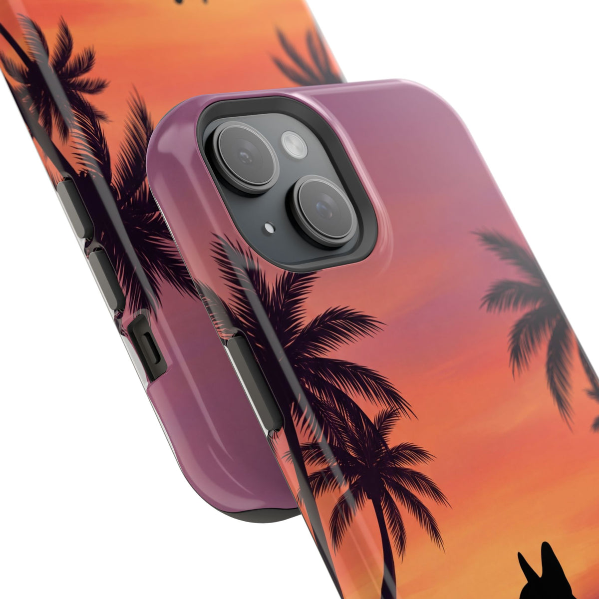 Personalized French Bulldog Tropical Beach Phone Case — Wireless Charging Cover