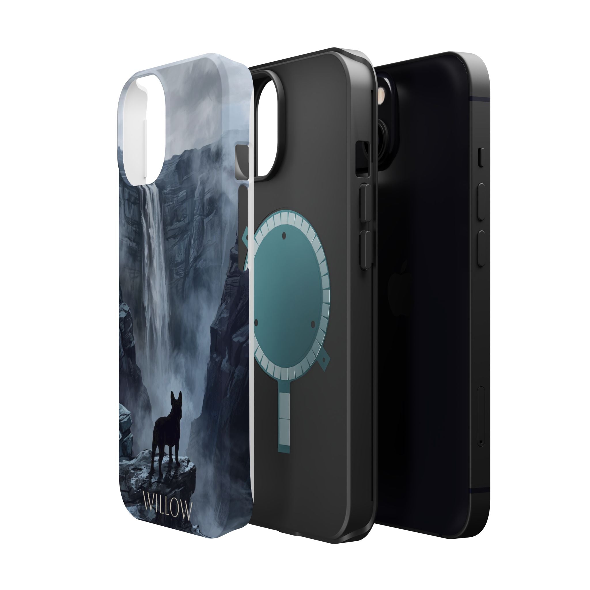 Personalized French Bulldog Misty Waterfall Phone Case — Wireless Charging Cover