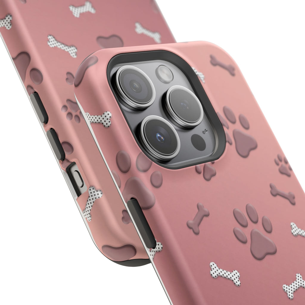 Paws & Bones Phone Case — Impact-Resistant Wireless Charging Cover