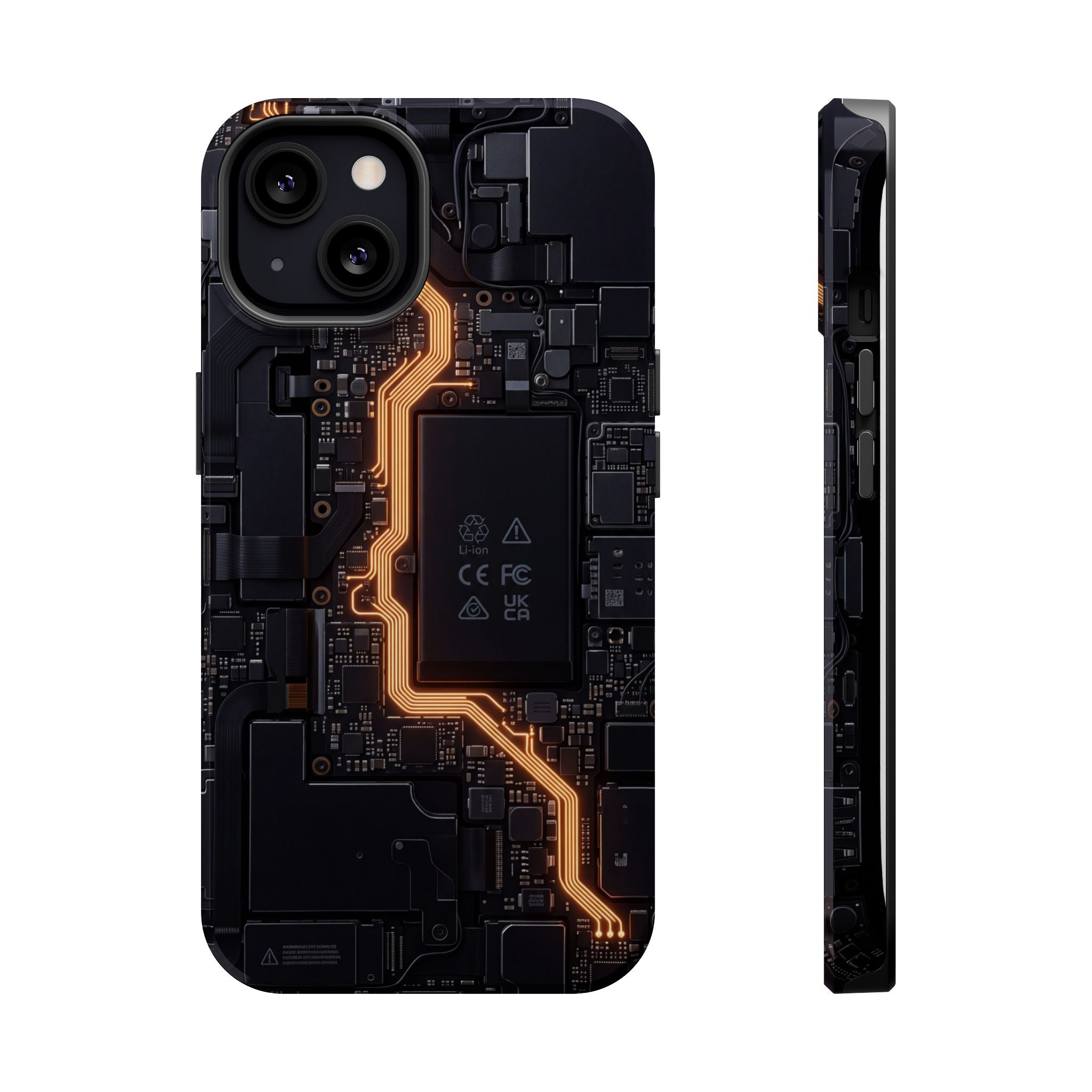 Electrician Circuit Bolt Phone Case — Impact-Resistant Wireless Charging Cover
