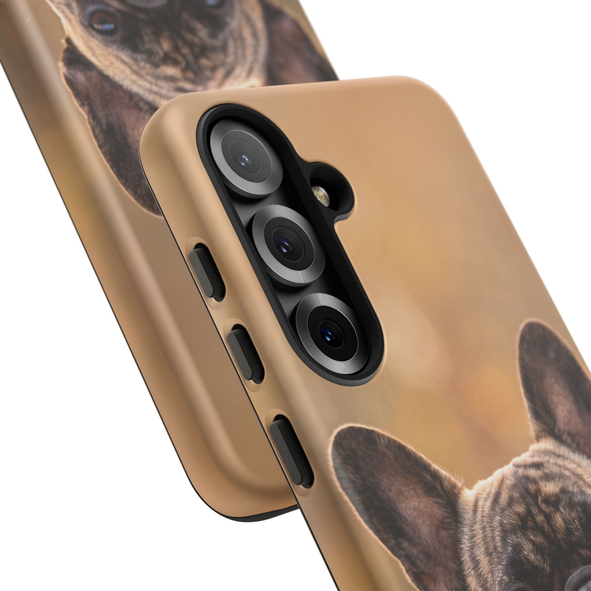 French Bulldog Portrait Phone Case | Realistic Brindle Frenchie Photo Case | iPhone & Samsung