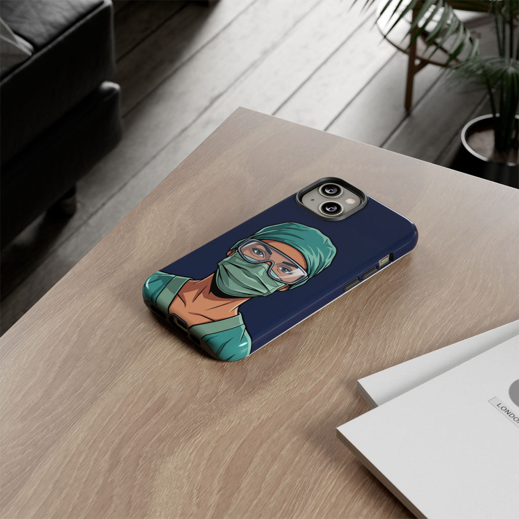 Nurse Illustrated Portrait Phone Case | iPhone & Samsung