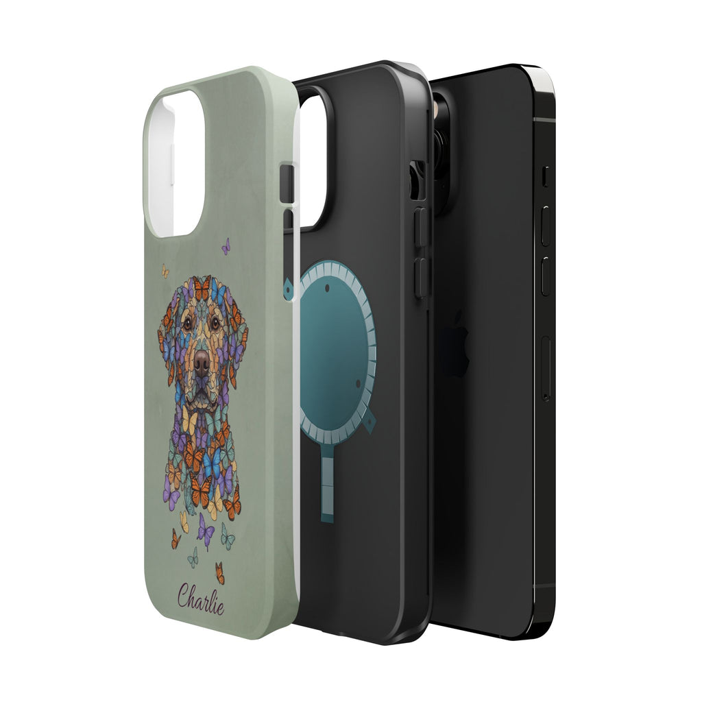 Personalized Butterfly Labrador Phone Case — Tough Magnetic Case with Wireless Charging