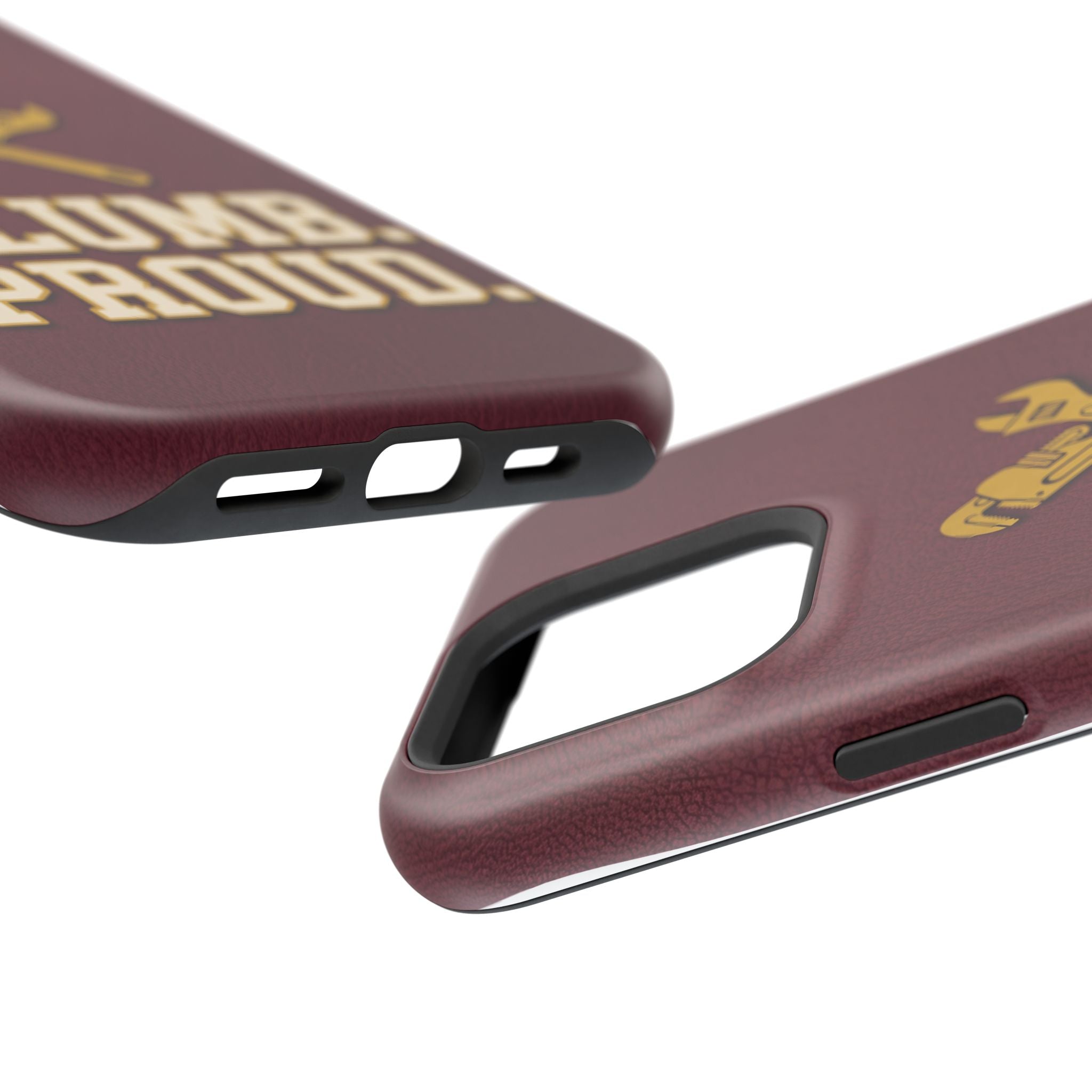 Plumb. Proud. Phone Case — Crossed Wrenches Wireless Charging Cover