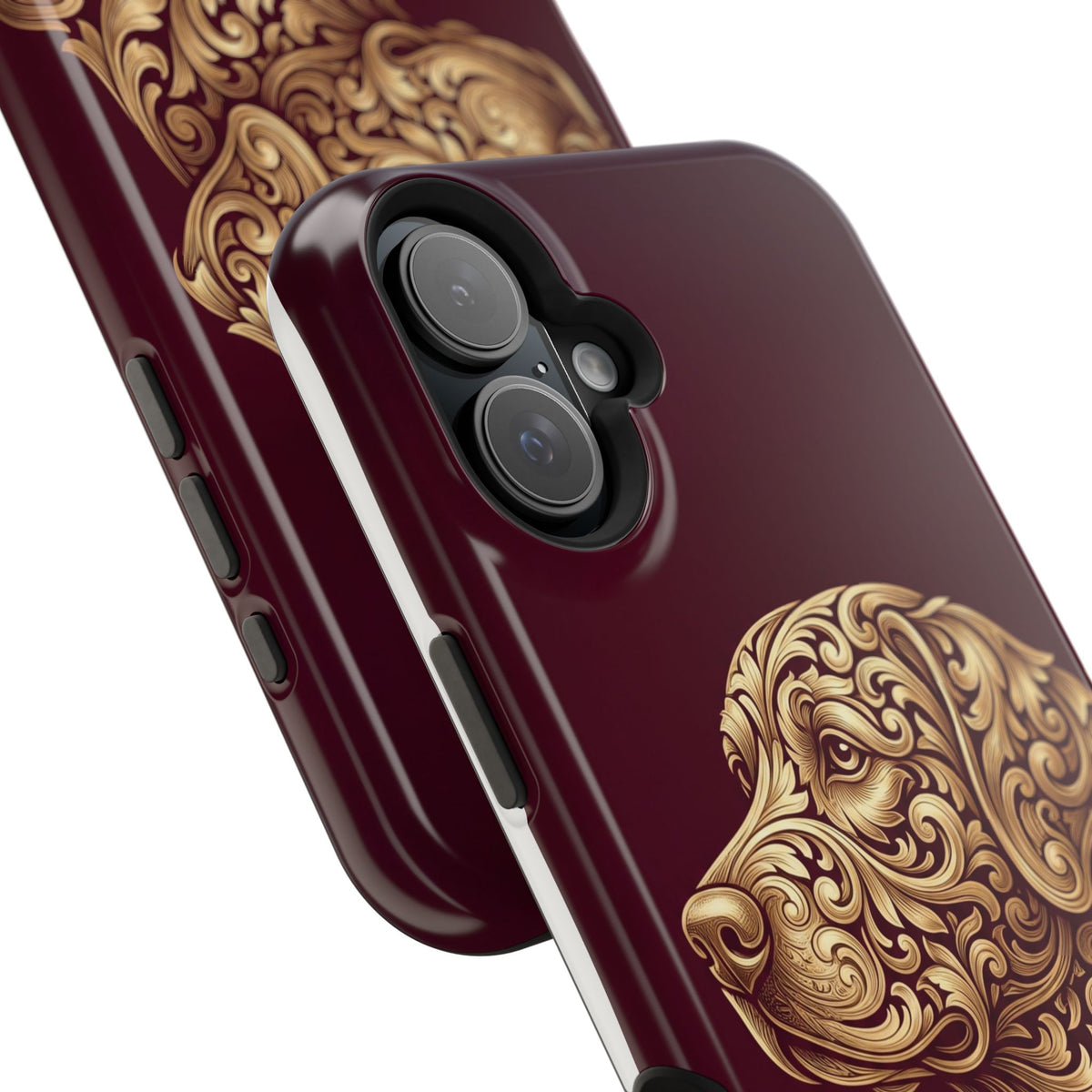 Personalized Gold Filigree Labrador Phone Case — Tough Magnetic Case with Wireless Charging