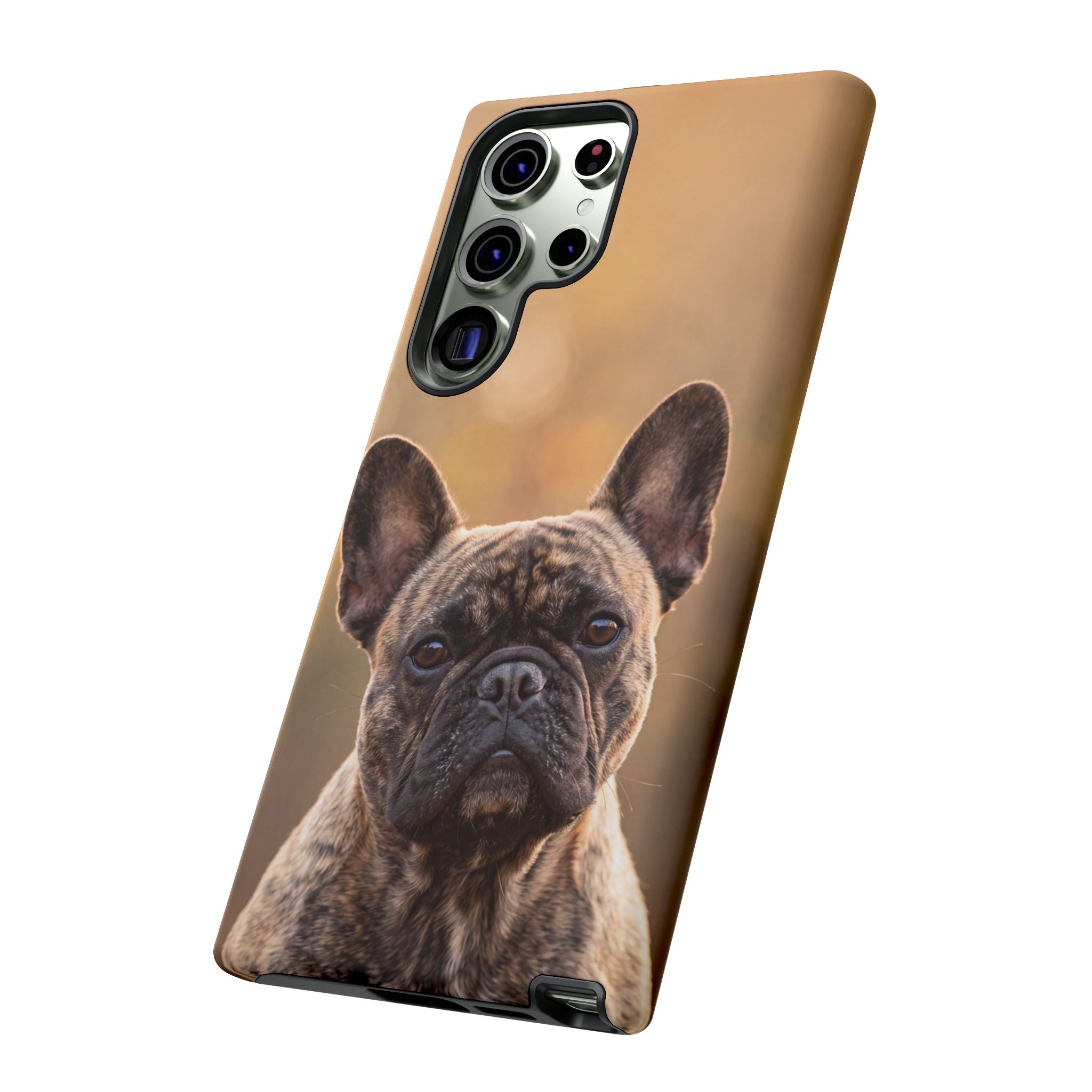 French Bulldog Portrait Phone Case | Realistic Brindle Frenchie Photo Case | iPhone & Samsung