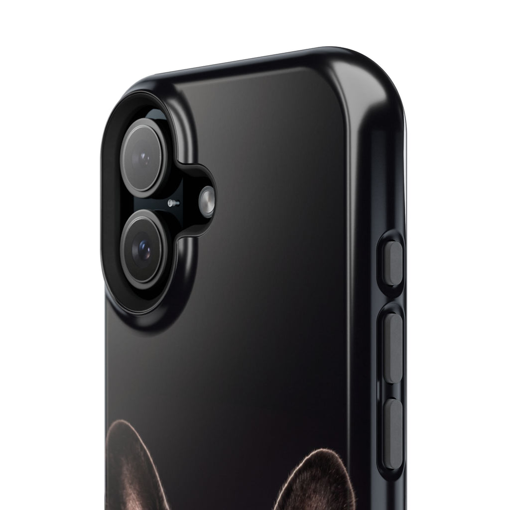 Black French Bulldog Phone Case — Impact-Resistant Wireless Charging Cover