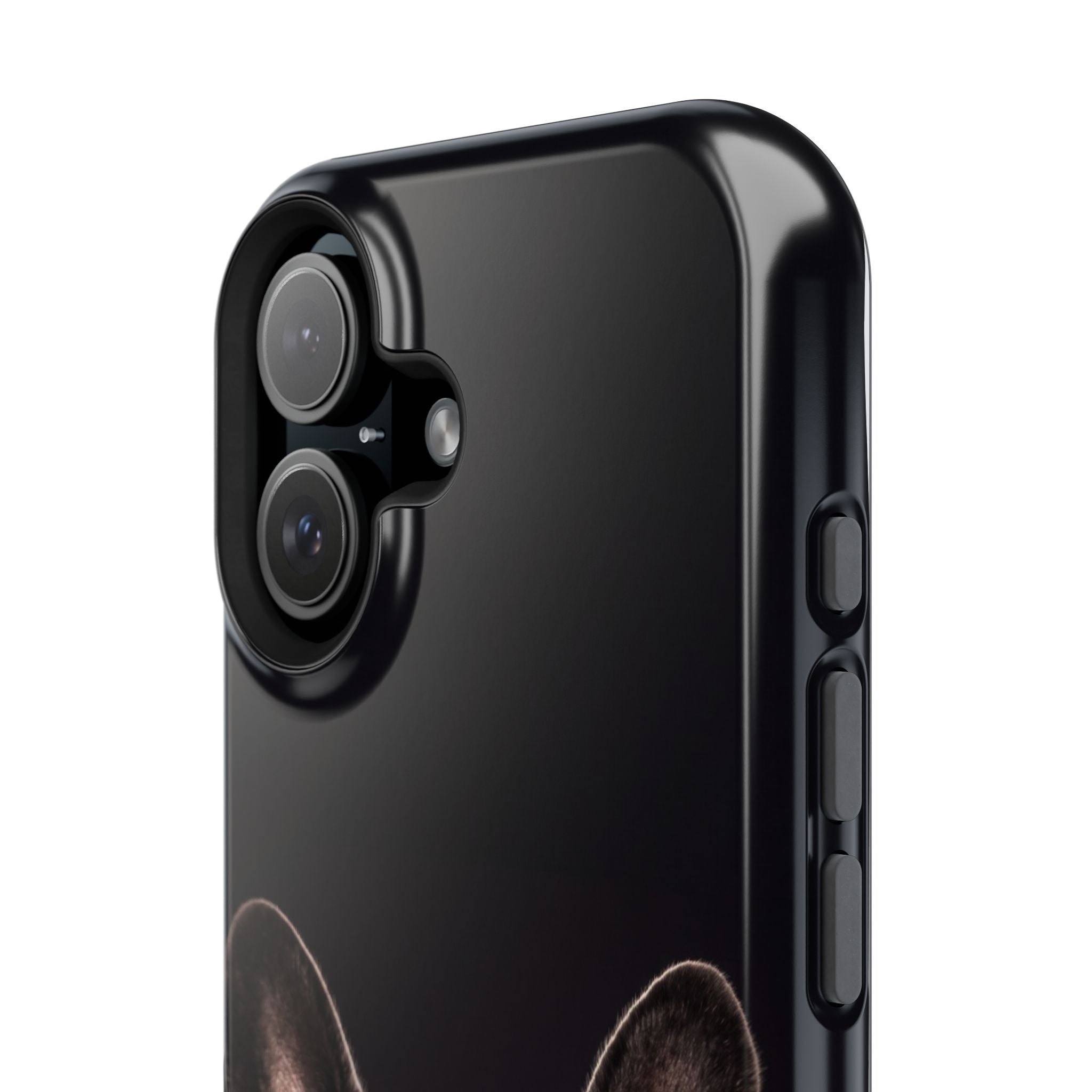 Black French Bulldog Phone Case — Impact-Resistant Wireless Charging Cover