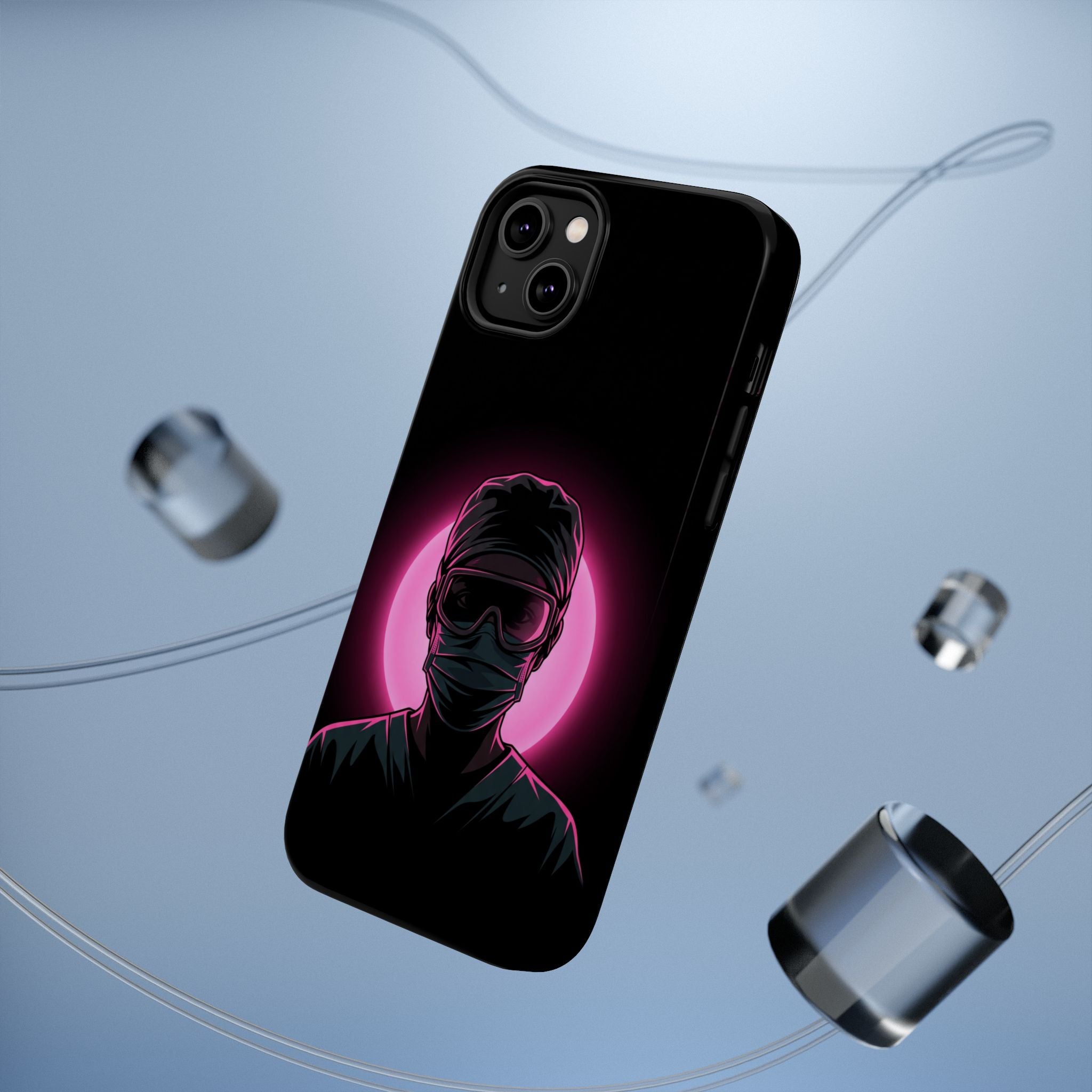 Nurse Portrait Phone Case — Navy Wireless Charging Cover