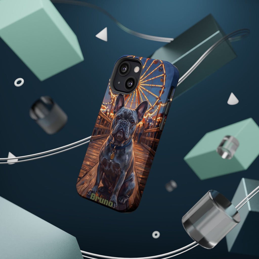 Personalized French Bulldog Pier Lights Phone Case — Wireless Charging Cover