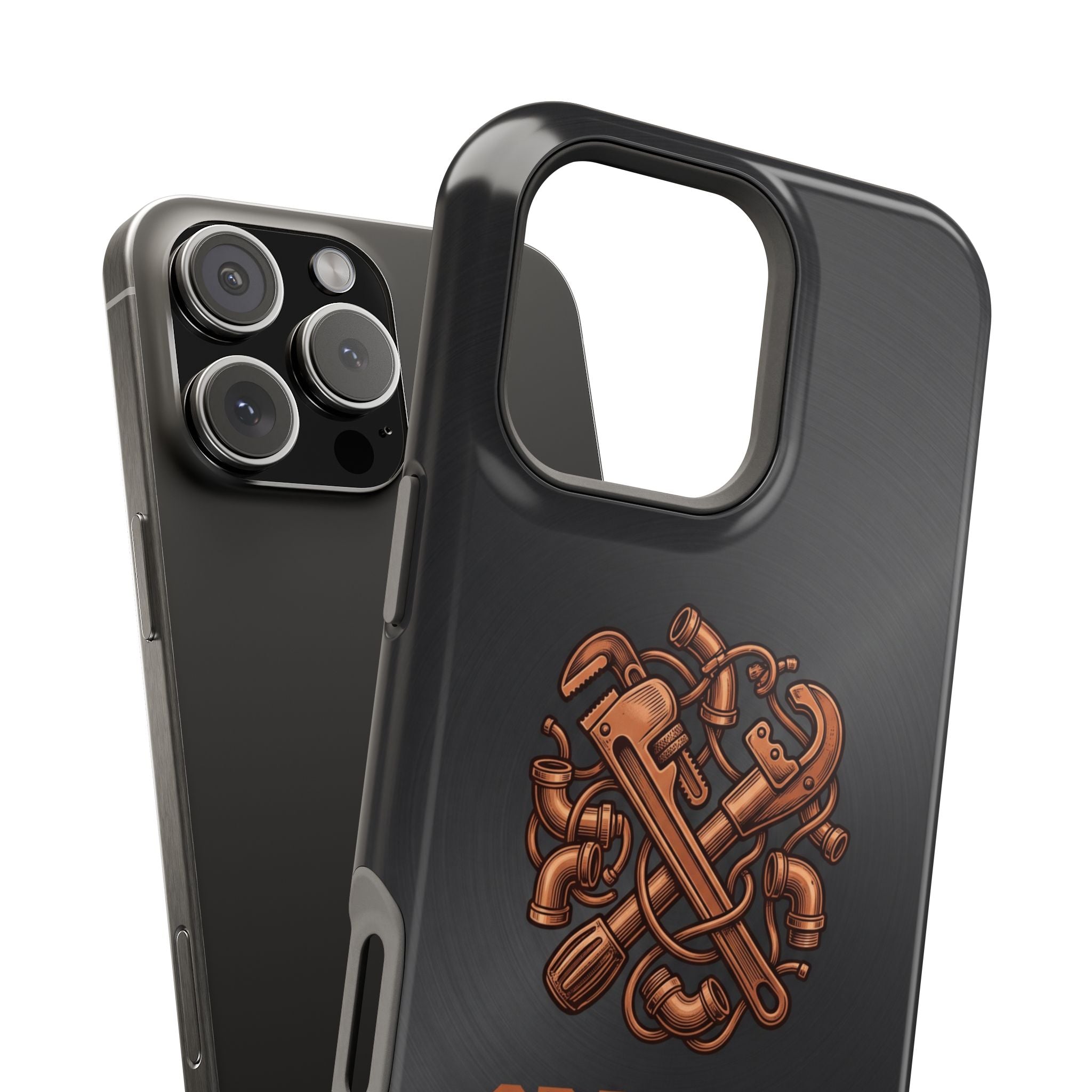 Crafted to Last Phone Case — Crossed Wrenches Wireless Charging Cover