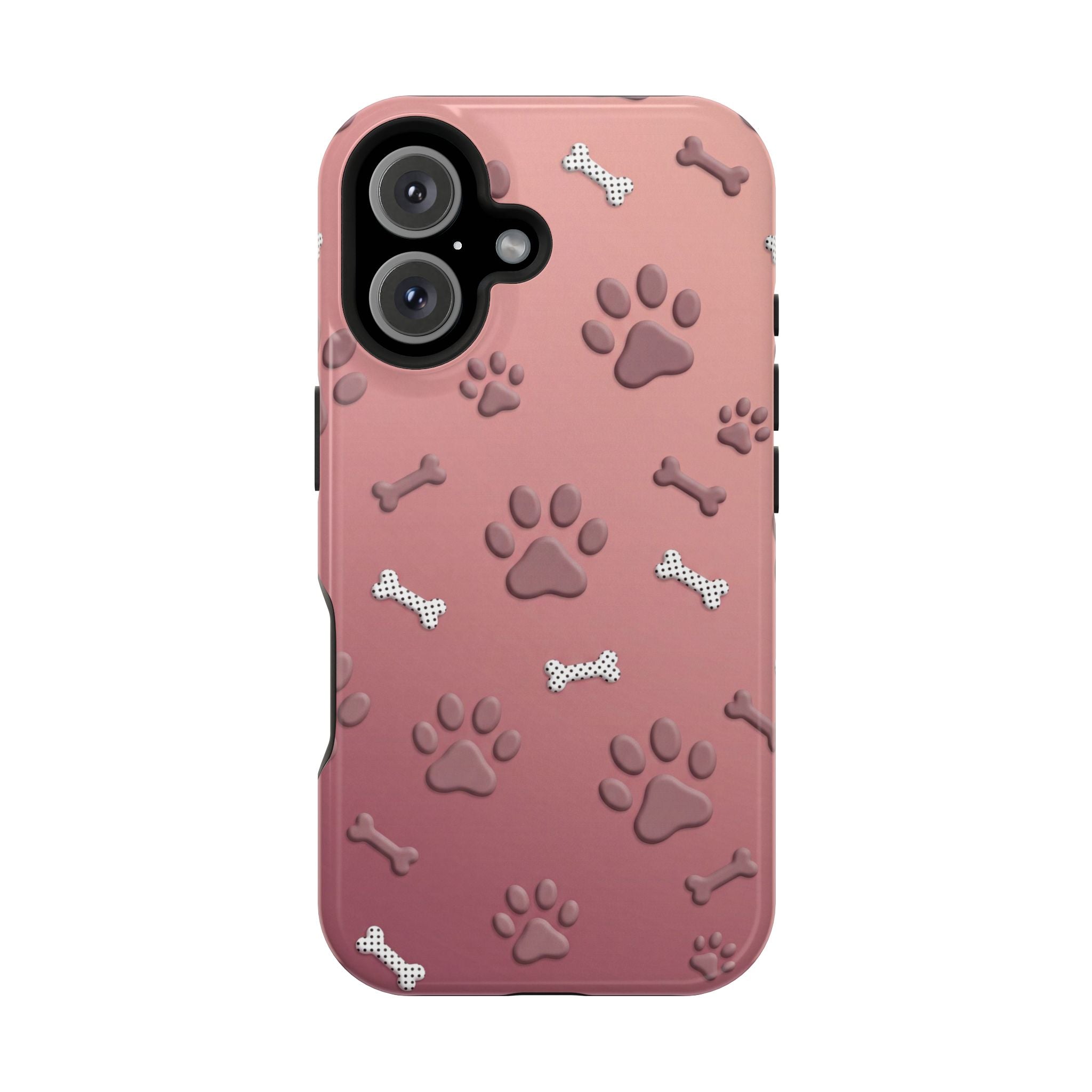 Paws & Bones Phone Case — Impact-Resistant Wireless Charging Cover