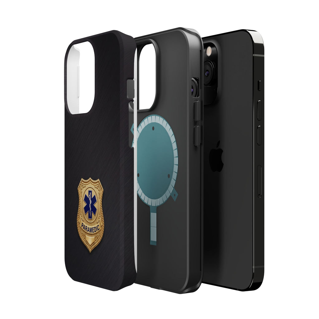 Gold Paramedic Badge Phone Case — Magnetic Wireless Charging Cover