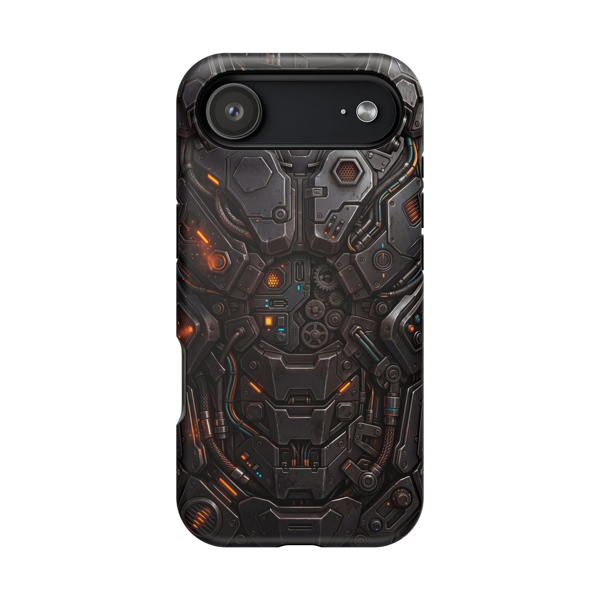 Mech Armor Phone Case — Industrial Circuit Wireless Charging Cover