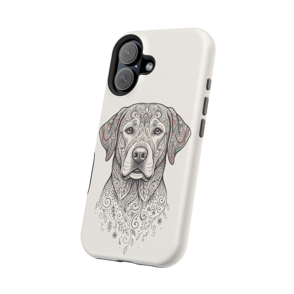 Mandala Labrador Phone Case — Tough Magnetic Case with Wireless Charging