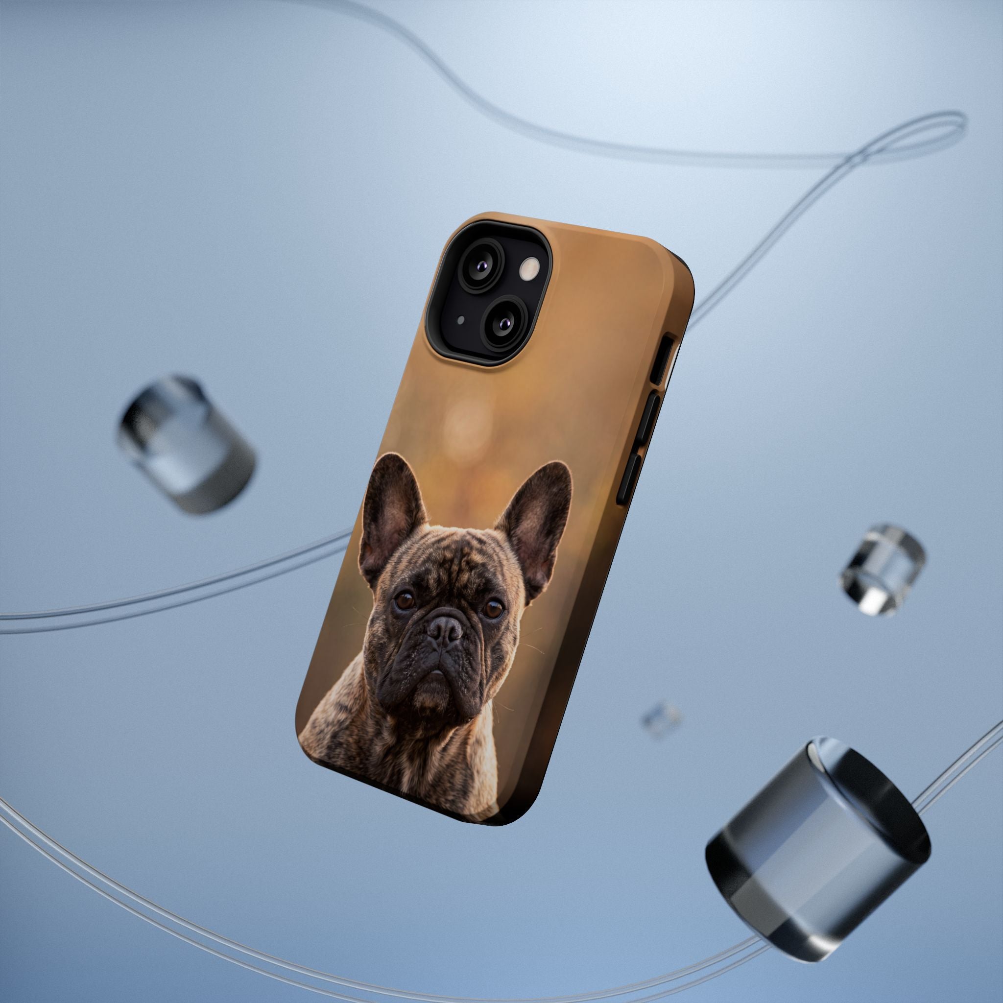 Brindle French Bulldog Phone Case — Impact-Resistant Wireless Charging Cover
