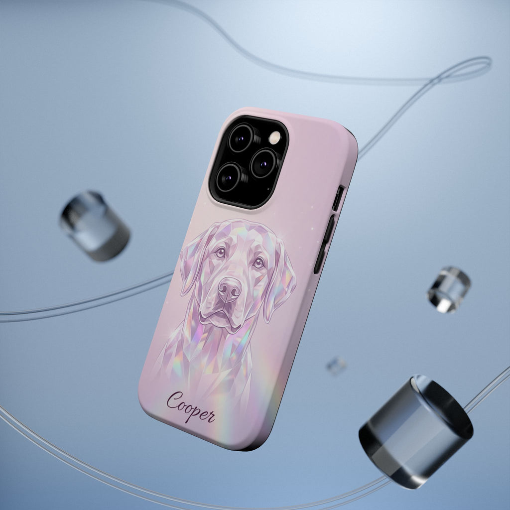 Personalized Crystal Prism Labrador Phone Case — Tough Magnetic Case with Wireless Charging