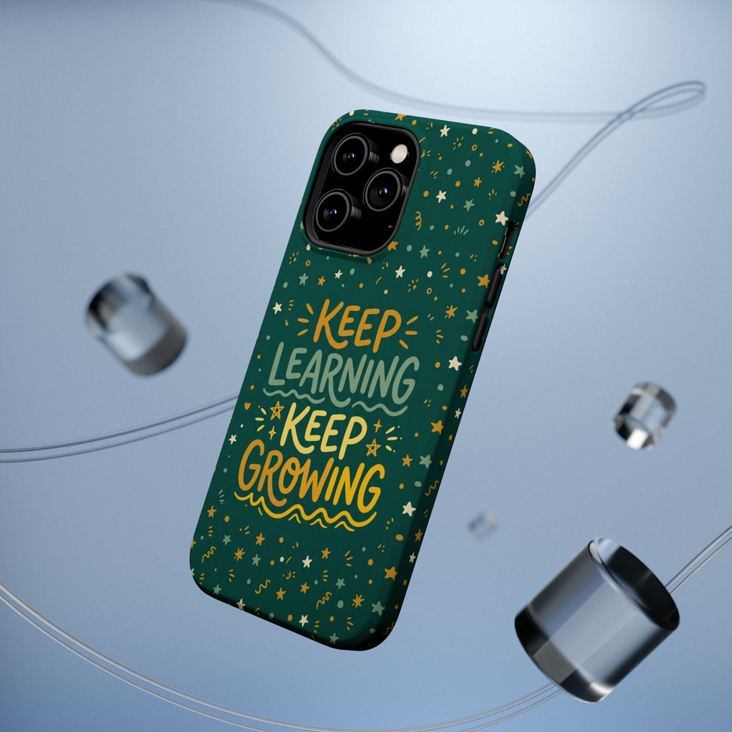 Keep Learning Keep Growing Teacher Phone Case — Wireless Charging Cover