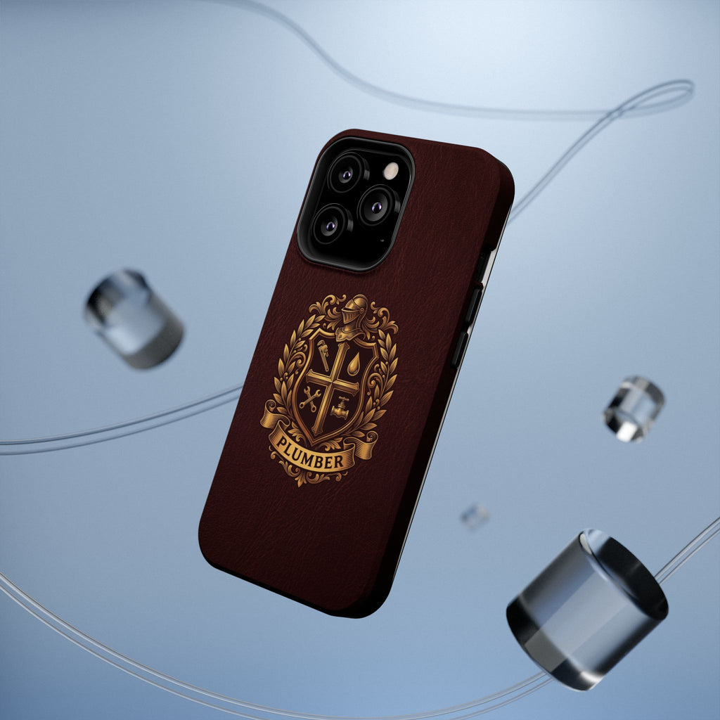 Plumber Crest Phone Case — Heraldic Shield Design Wireless Charging Cover