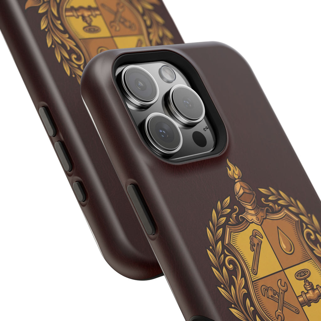 Plumber Crest Phone Case — Heraldic Shield Wireless Charging Cover