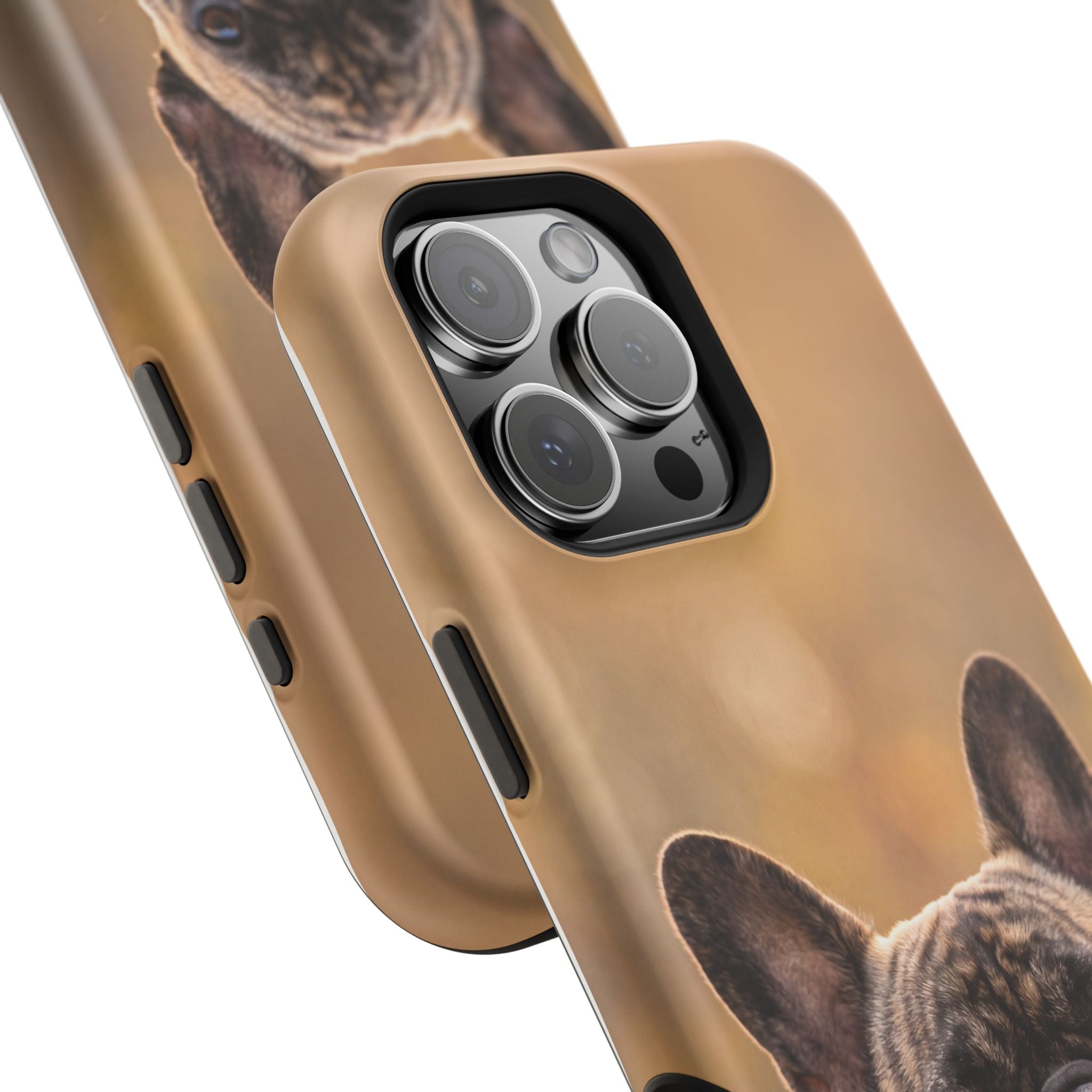 Brindle French Bulldog Phone Case — Impact-Resistant Wireless Charging Cover