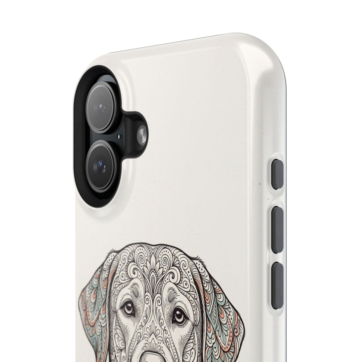 Mandala Labrador Phone Case — Tough Magnetic Case with Wireless Charging