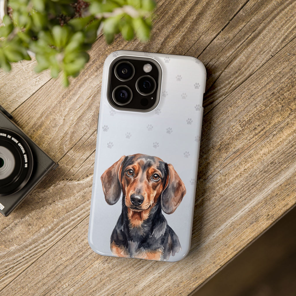 Dachshund Phone Case — Impact-Resistant Wireless Charging Cover