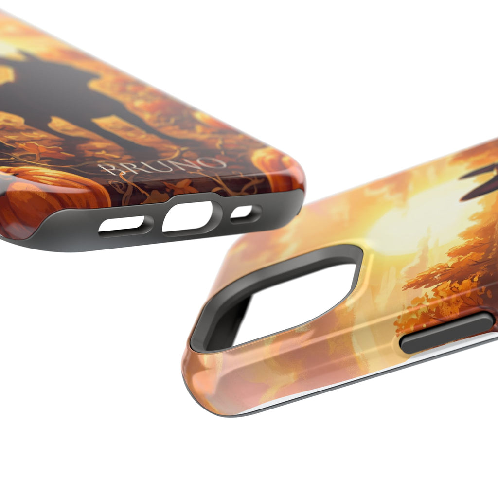 Personalized French Bulldog Pumpkin Patch Phone Case — Wireless Charging Cover