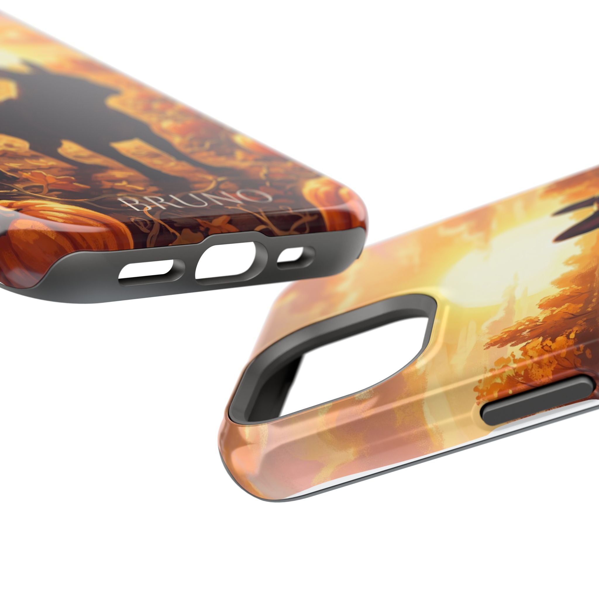 Personalized French Bulldog Pumpkin Patch Phone Case — Wireless Charging Cover