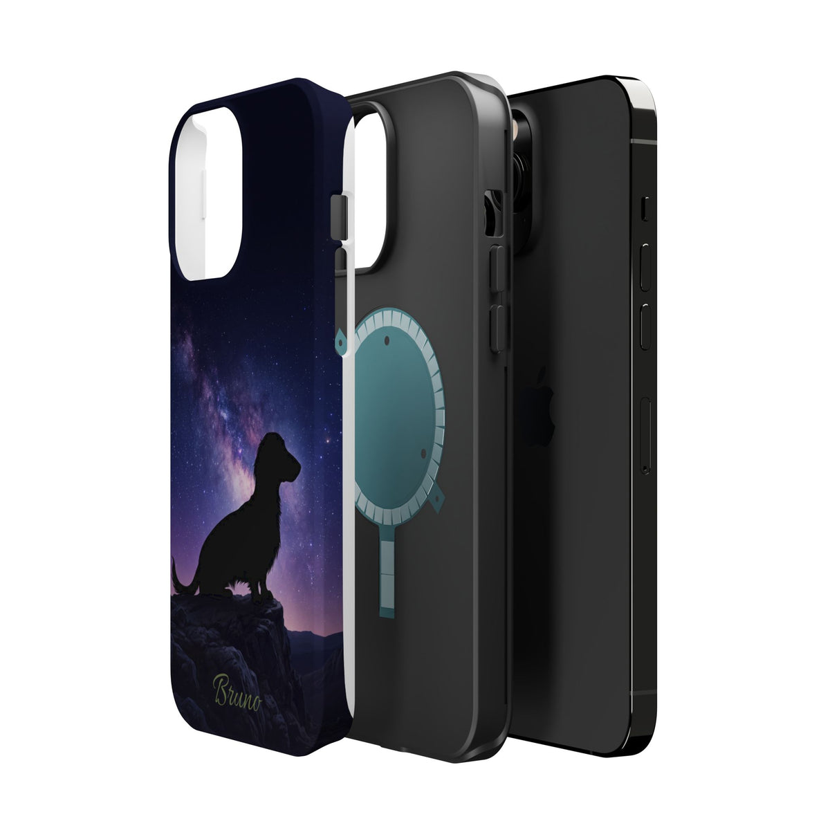 Personalized Dachshund Starry Night Phone Case — Wireless Charging Cover