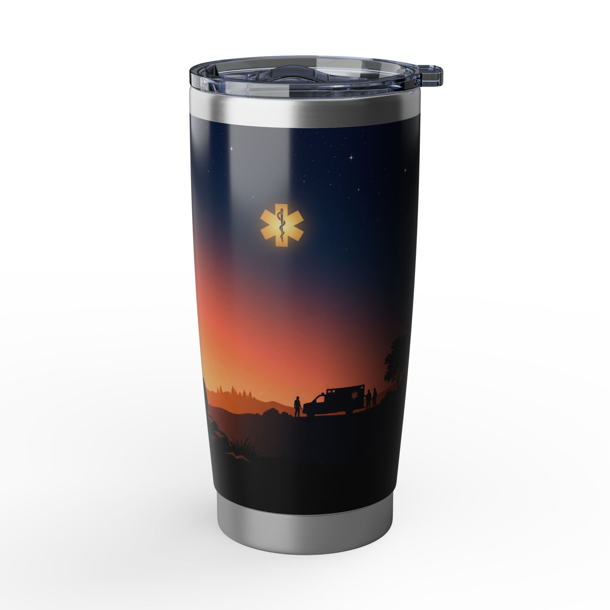 Paramedic/EMT 20oz Tumbler – Silhouette Sunset Design
