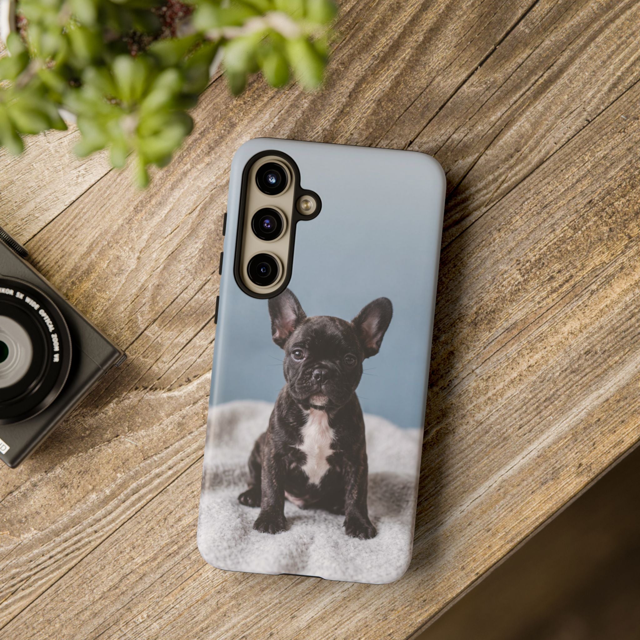 French Bulldog Puppy Phone Case | Adorable Brindle Frenchie Portrait | Samsung & iPhone