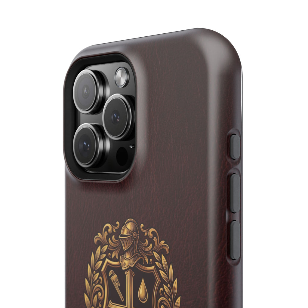 Plumber Crest Phone Case — Heraldic Shield Design Wireless Charging Cover