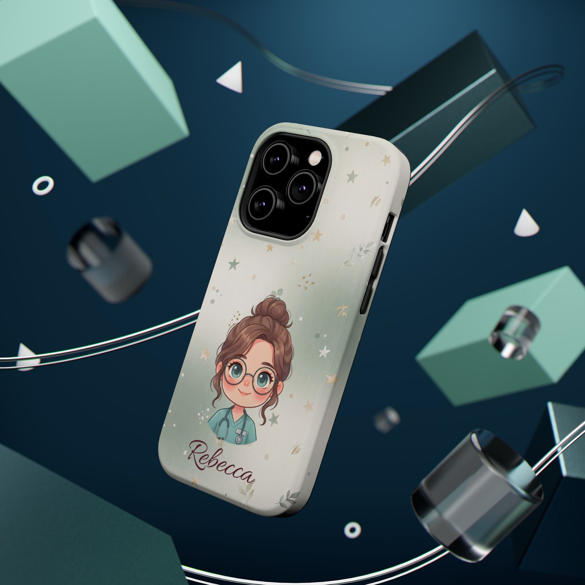 Personalized Starry Nurse Phone Case — Wireless Charging Cover