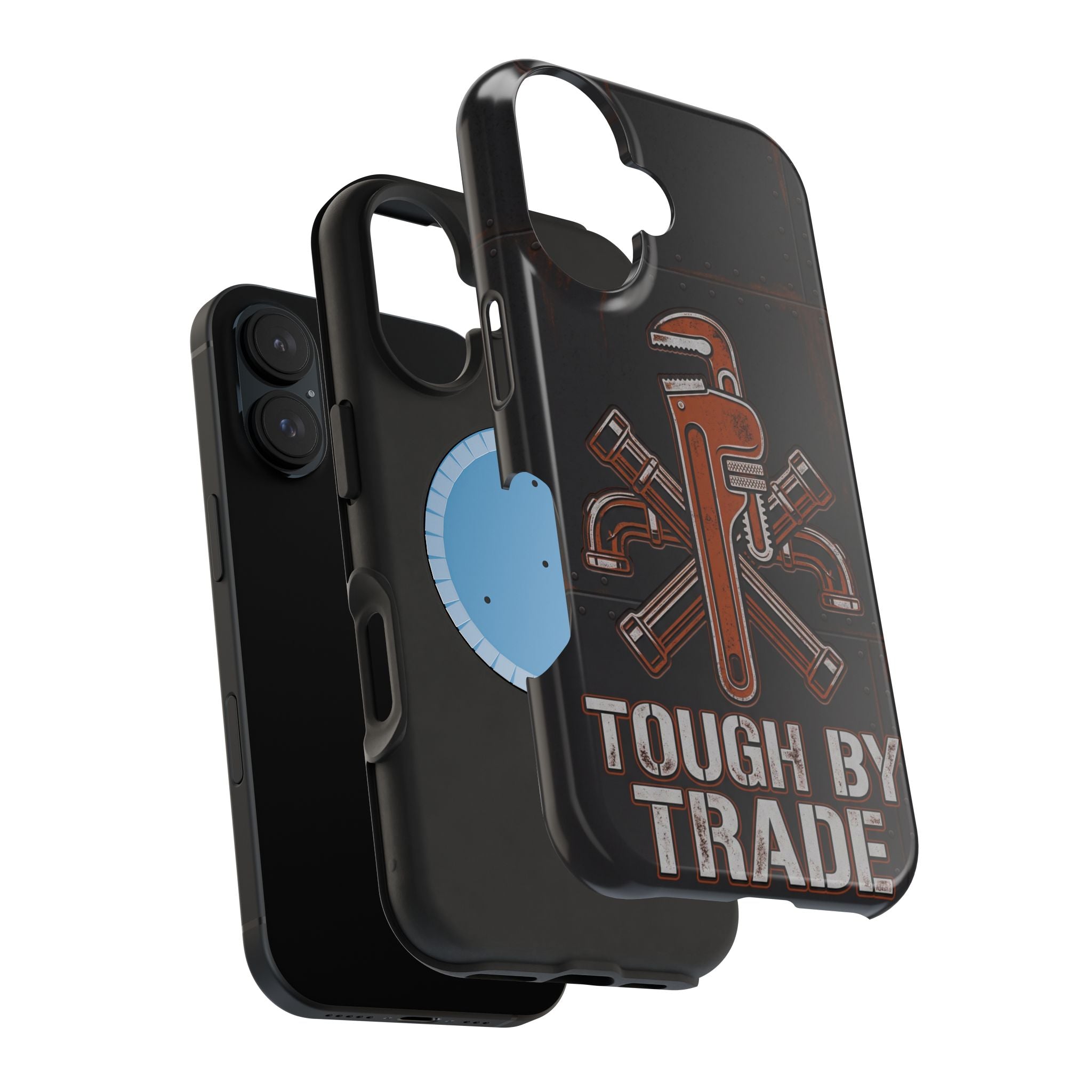 Tough By Trade Phone Case — Crossed Wrenches Wireless Charging Cover