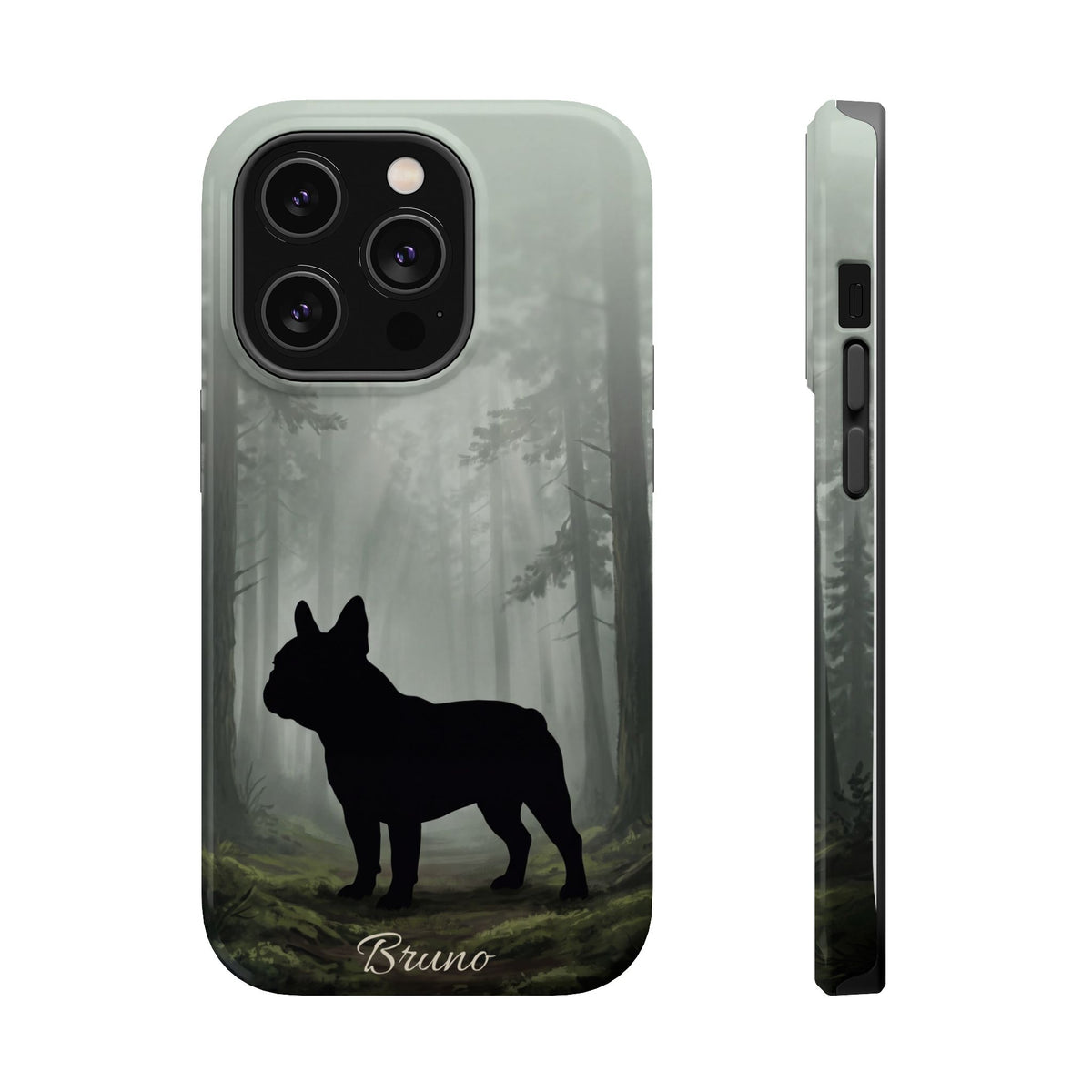 Personalized French Bulldog Misty Forest Phone Case — Wireless Charging Cover