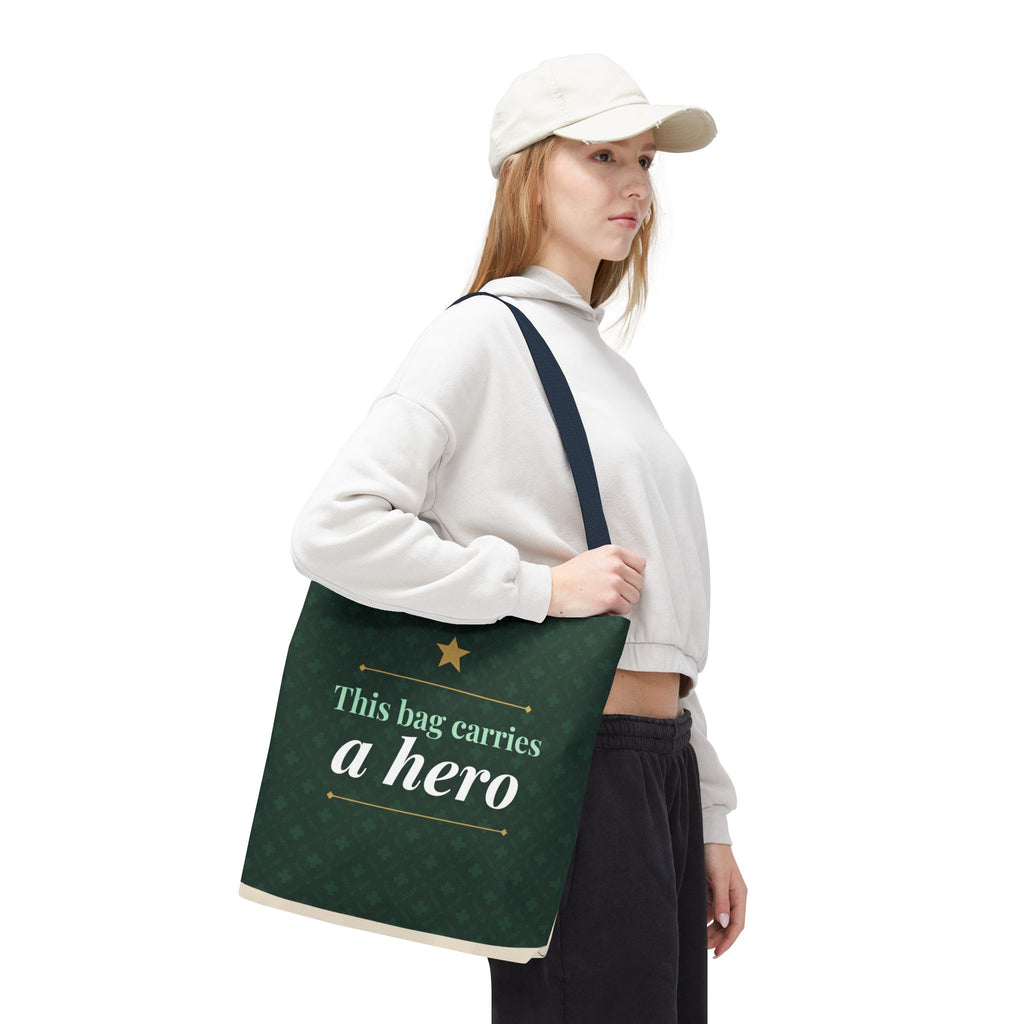 This Bag Carries a Hero Tote | Nurse Gift Tote Bag | Essential Worker Appreciation Gift | Premium Polyester Carry-All