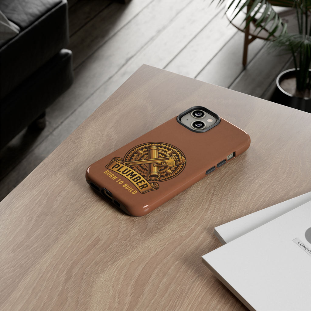 Plumber Born to Build Leather Phone Case - Samsung & iPhone Series