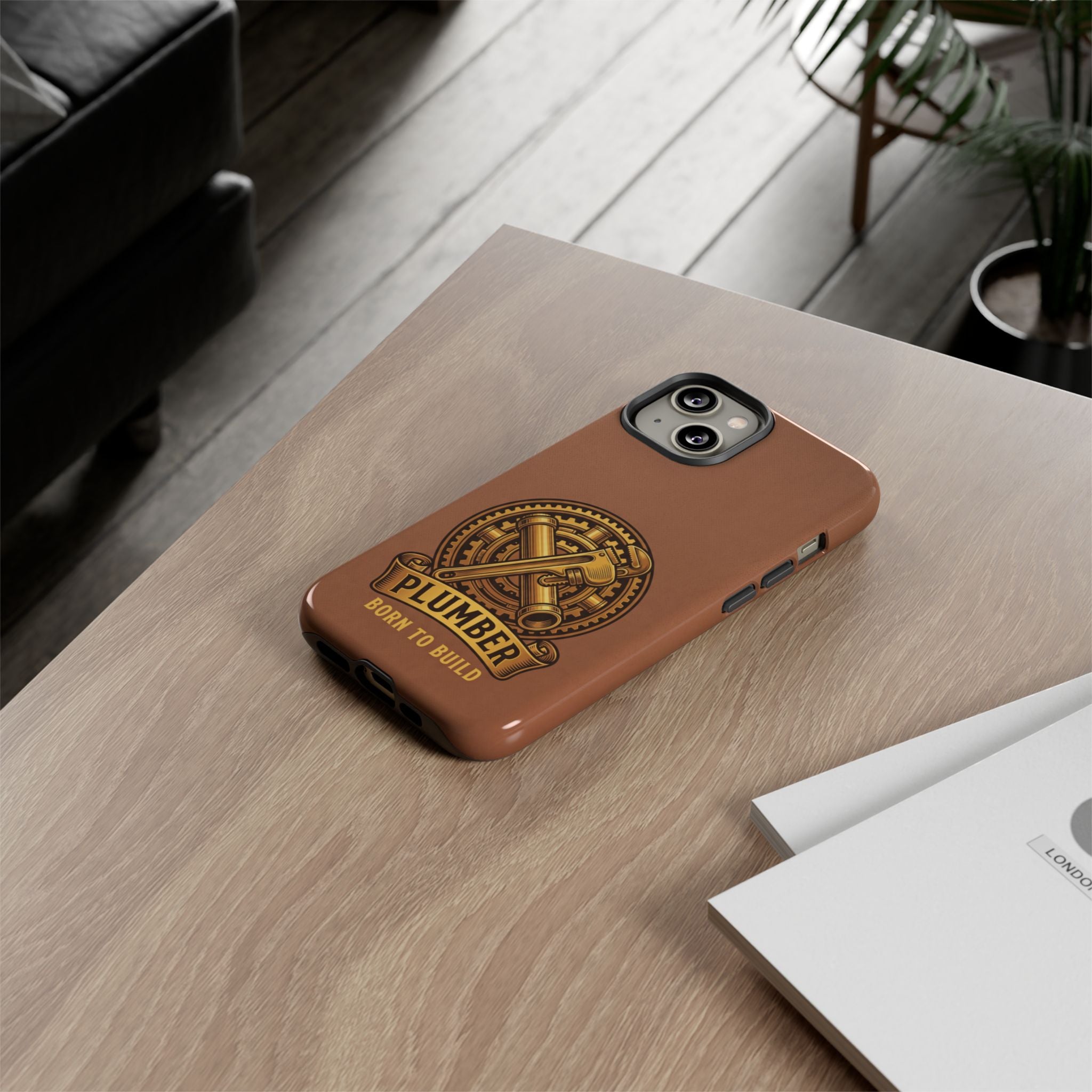 Plumber Born to Build Leather Phone Case - Samsung & iPhone Series
