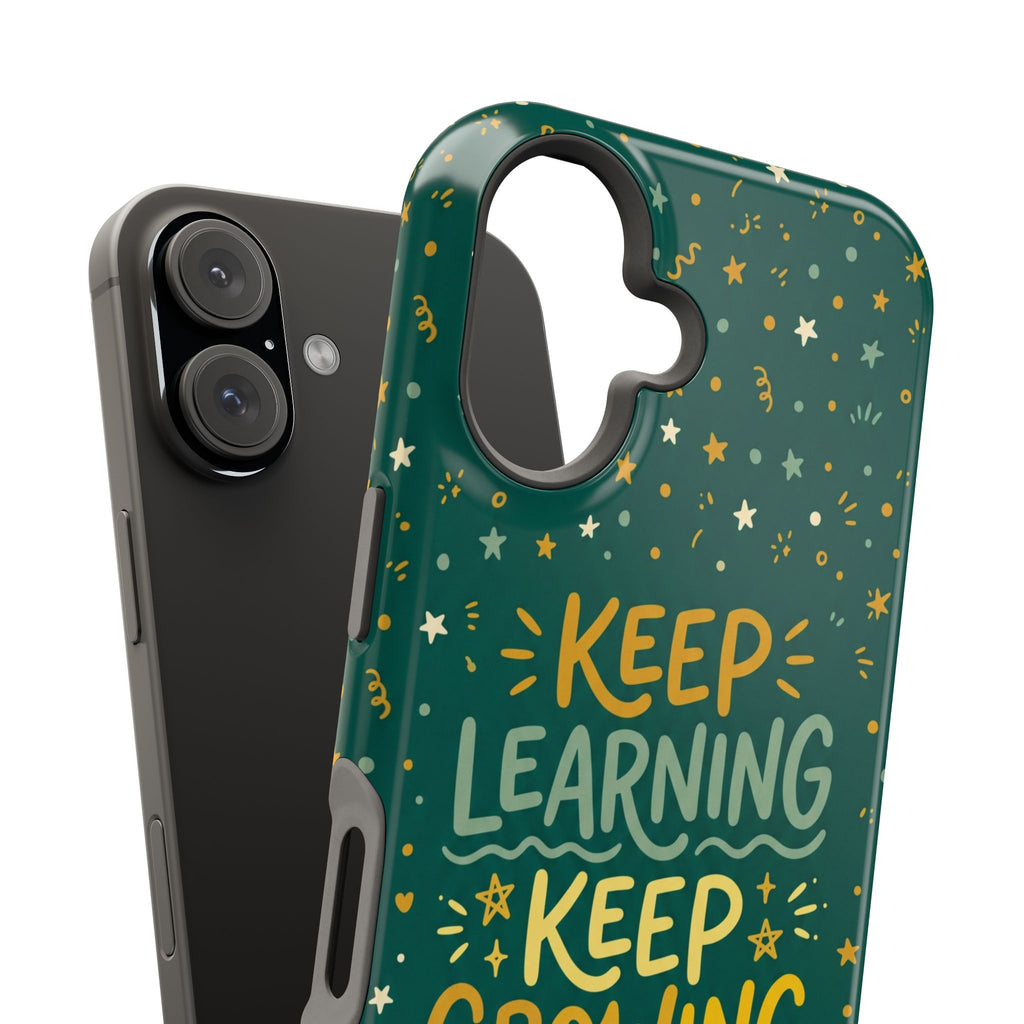 Keep Learning Keep Growing Teacher Phone Case — Wireless Charging Cover