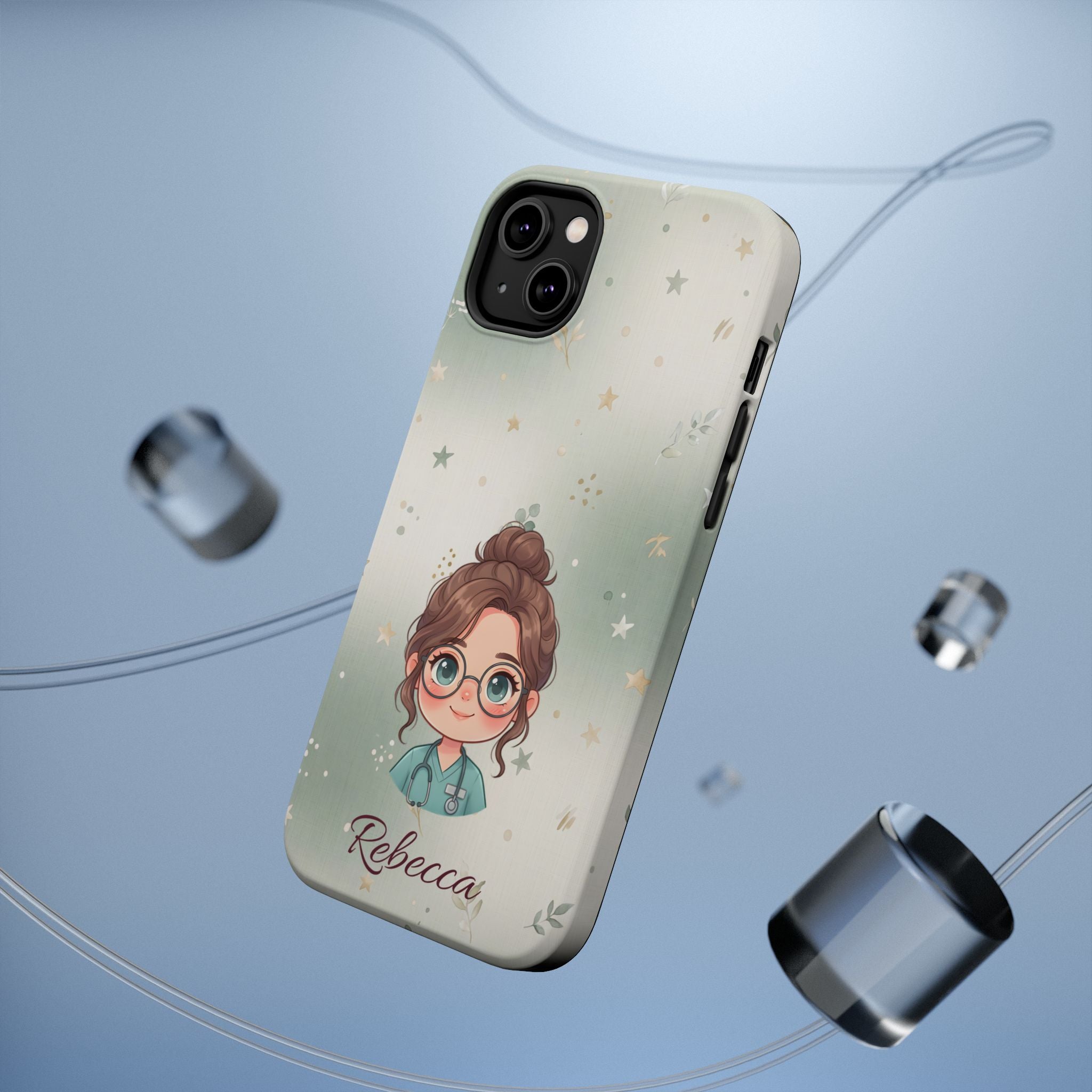 Personalized Starry Nurse Phone Case — Wireless Charging Cover