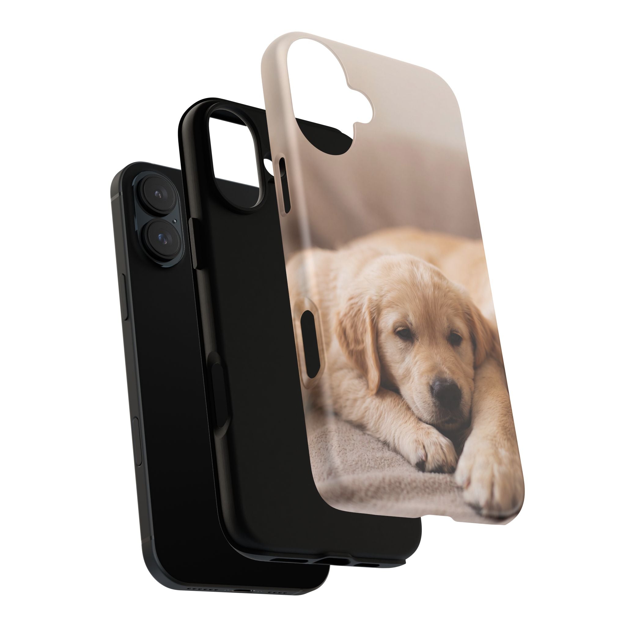 Sleepy Golden Retriever Puppy Phone Case | Cozy Cuddly Puppy Portrait | Samsung & iPhone