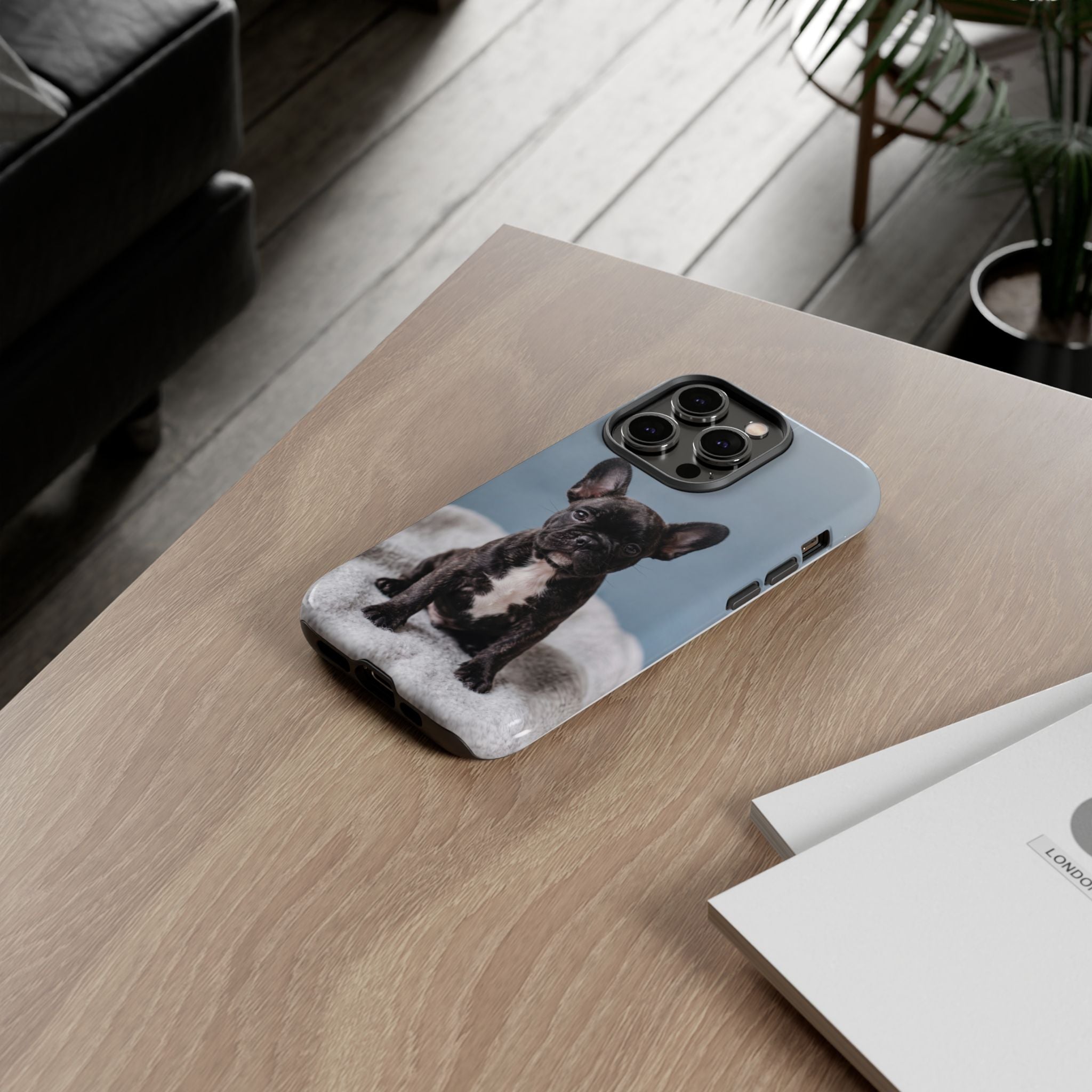French Bulldog Puppy Phone Case | Adorable Brindle Frenchie Portrait | Samsung & iPhone