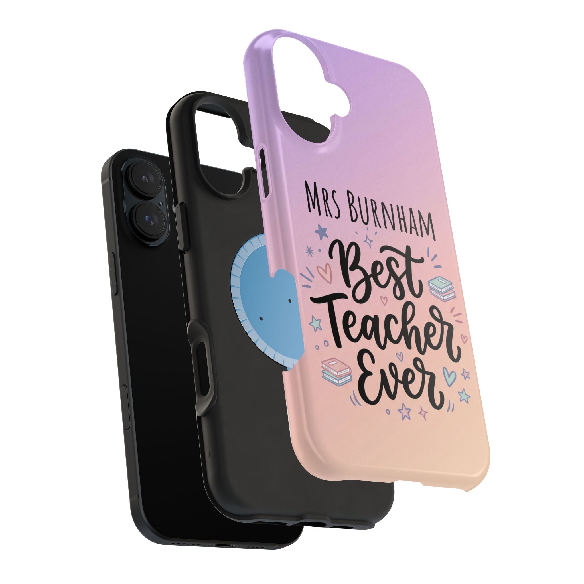 Best Teacher Ever Personalized Phone Case — Wireless Charging Cover