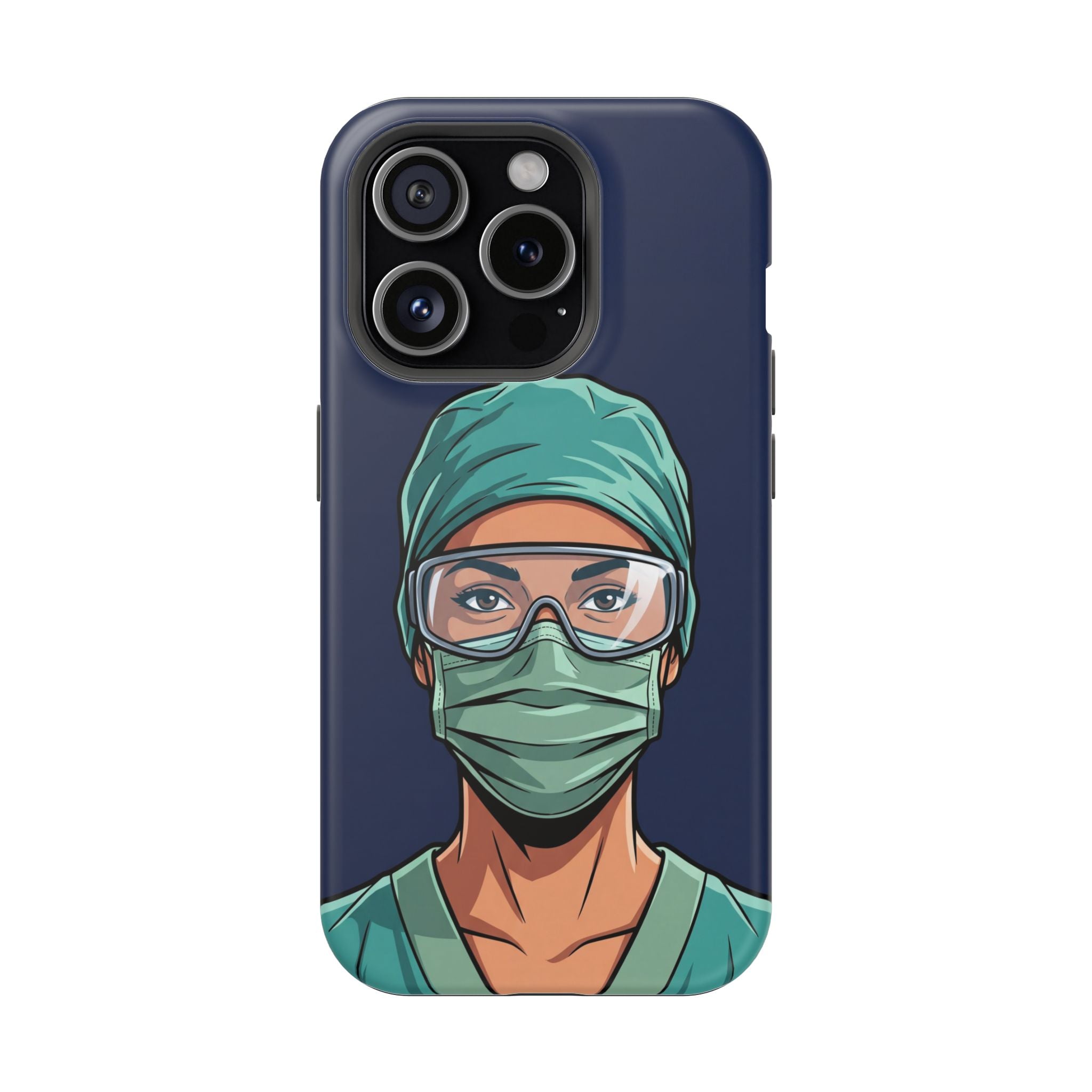 Bold Nurse Portrait Phone Case — Magnetic Wireless Charging Cover