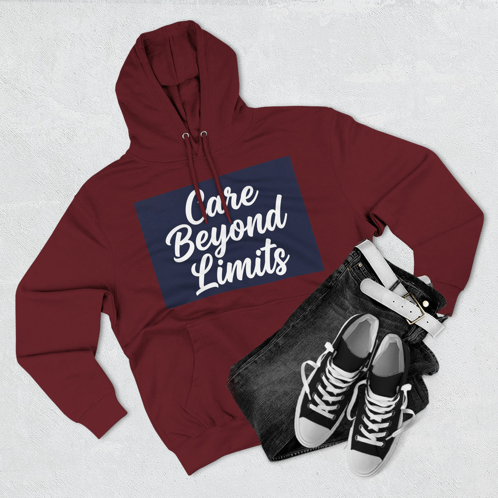 Care beyond limits Nurse Hoodie — Unisex Unisex Pullover for Registered Nurses and Healthworkers
