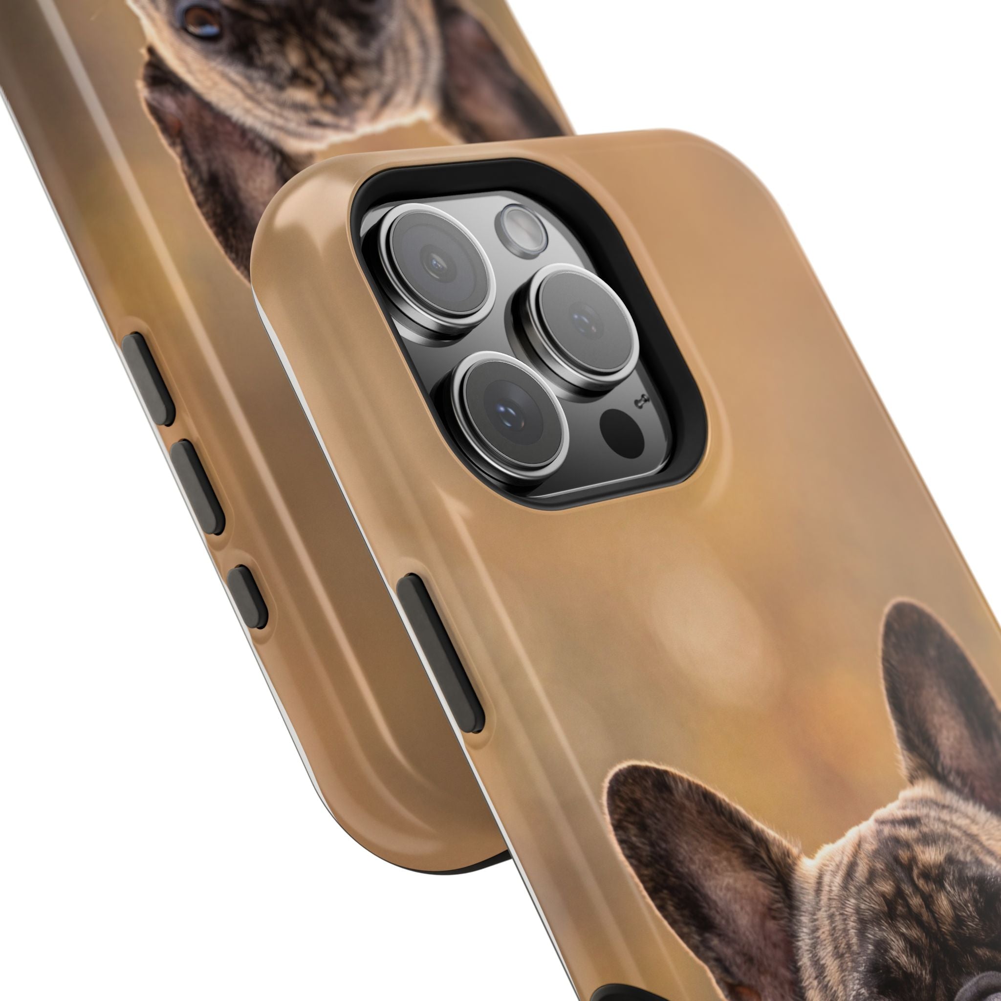 Brindle French Bulldog Phone Case — Impact-Resistant Wireless Charging Cover