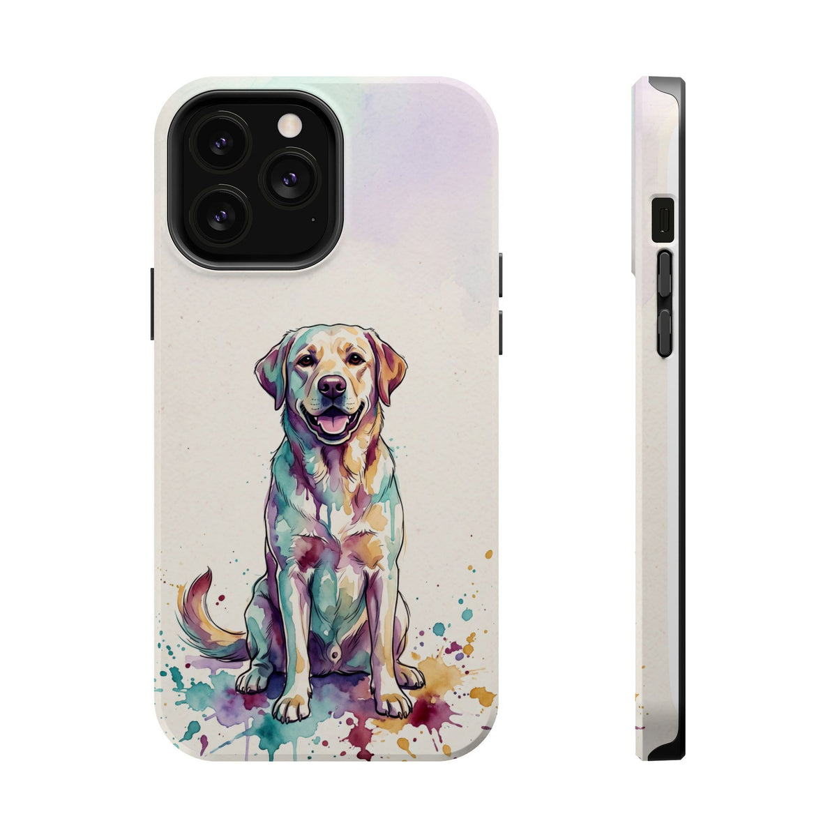Watercolor Labrador Phone Case — Tough Magnetic Case with Wireless Charging